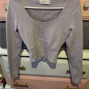 Abercrombie & Fitch Lilac Crop Top